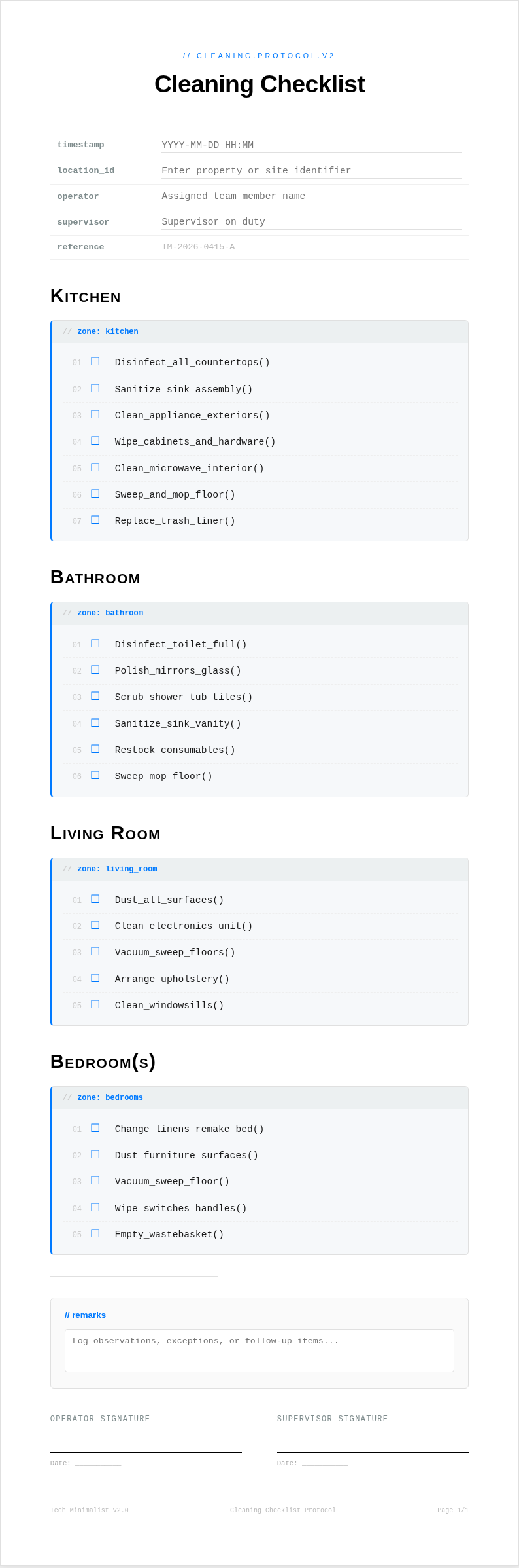 Tech minimalist cleaning checklist
